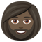 Woman- Dark Skin Tone- Beard emoji on Emojione